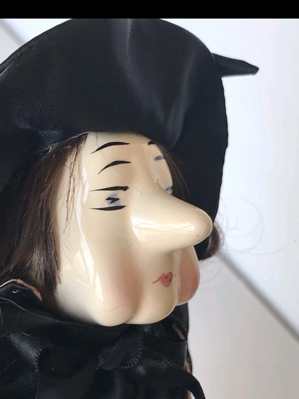 Whimsical Handcrafted Witch Halloween Decor by Victoria Impex Porcelain Face